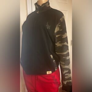 Men's BUKA Black Camo Full Zip Jacket